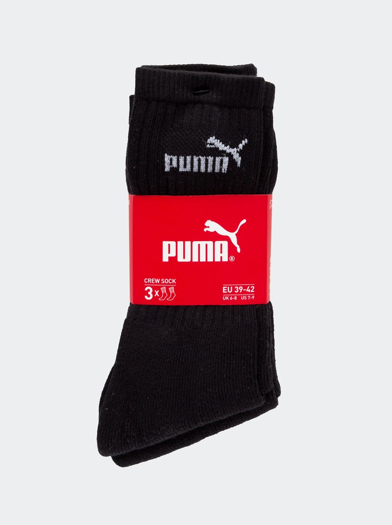 Lot de 3 paires de chaussettes 'Puma' Noir - Kiabi