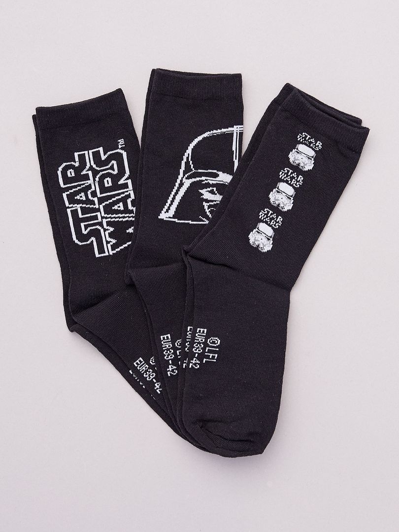 Lot de 3 paires de chaussettes 'Star Wars' noir - Kiabi