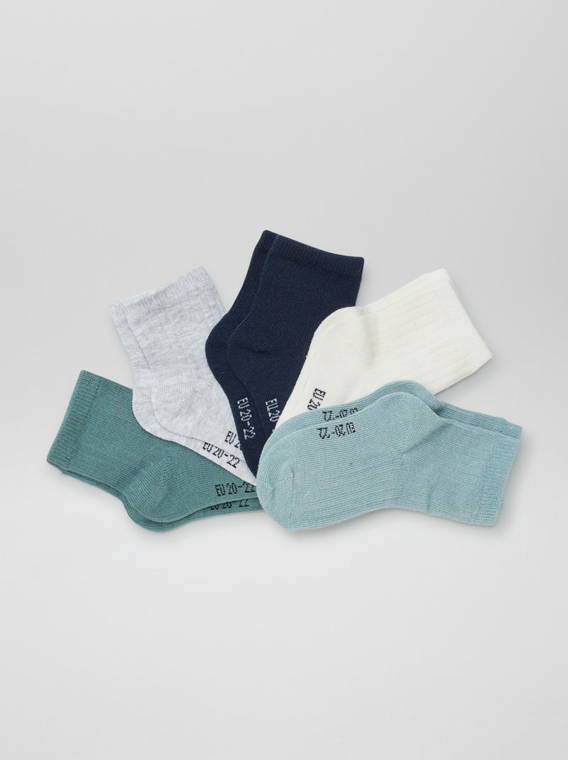 Lot de 3 paires de chaussettes Vert - Kiabi