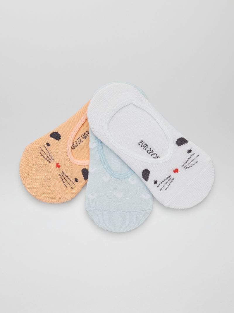 Lot de 3 paires de socquettes Blanc - Kiabi