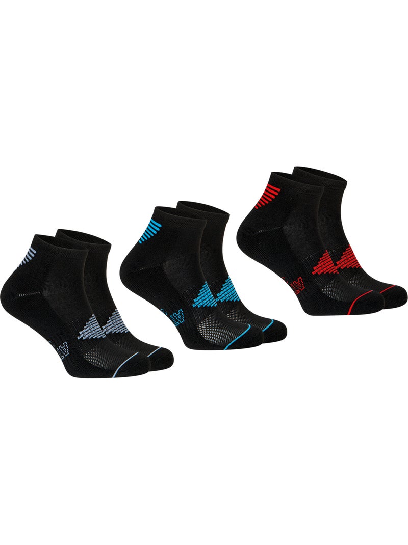 Lot de 3 paires de socquettes homme training dry athena Noir - Kiabi