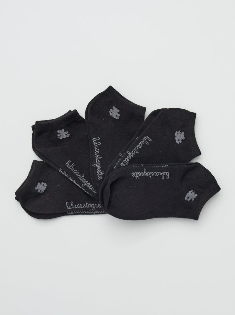 Lot de 3 paires de socquettes 'Lulu Castagnette' noir - Kiabi