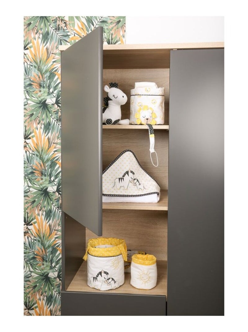 Lot de 3 panieres gigognes en coton - sauthon Blanc - Kiabi