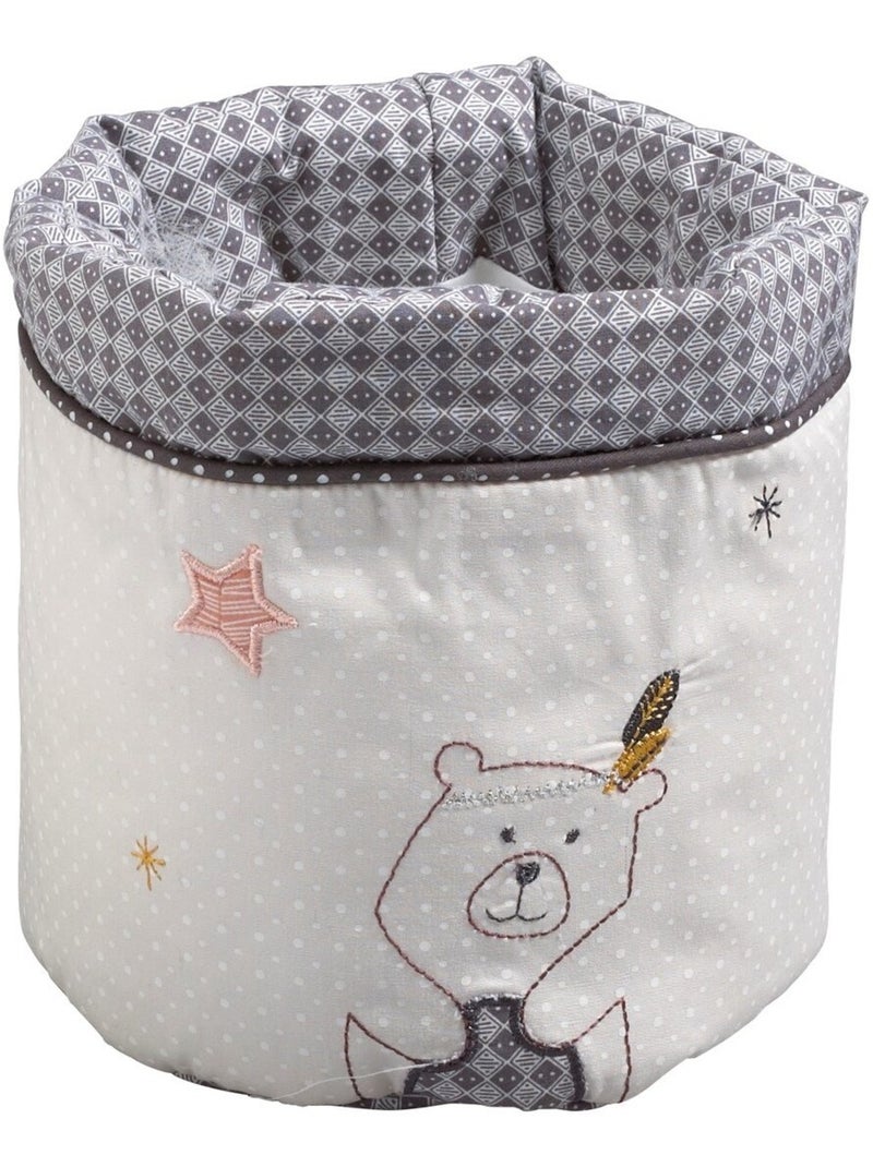 Lot de 3 panières gigognes en tissu en coton - sauthon Beige - Kiabi
