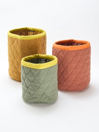 Lot de 3 paniers en tissu - Kiabi Home