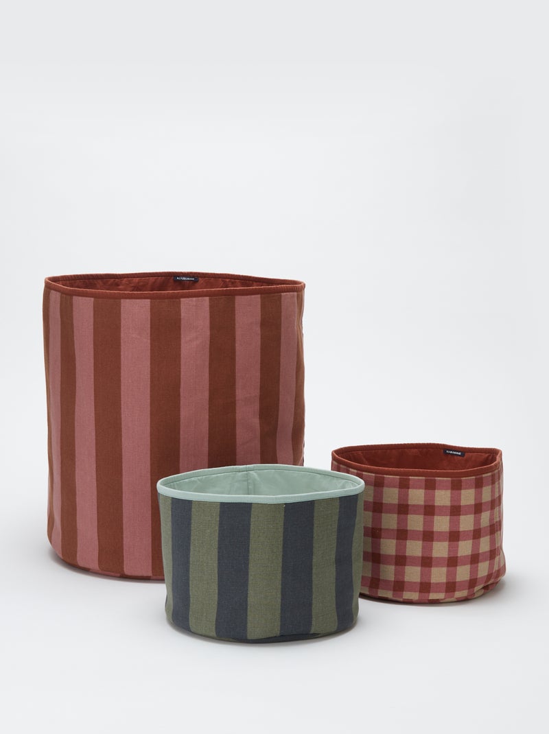 Lot de 3 paniers en tissus - Kiabi Home Multicolor - Kiabi