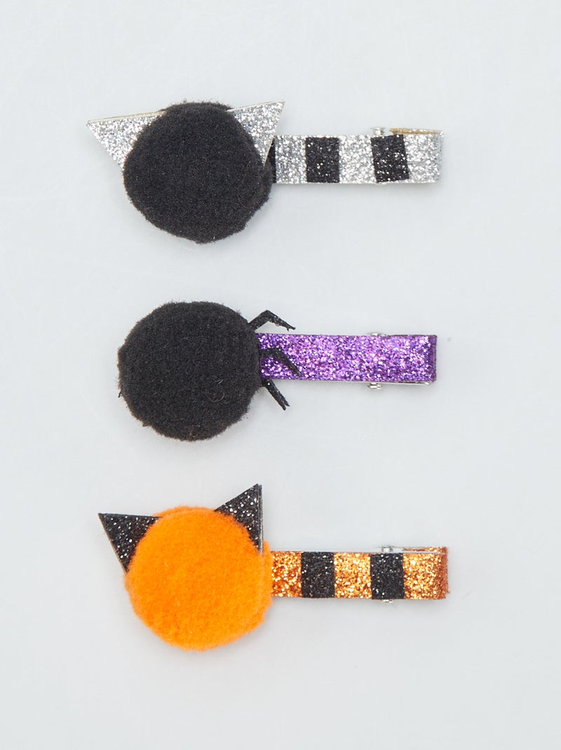 Lot de 3 pinces à cheveux - Halloween Multicolore - Kiabi