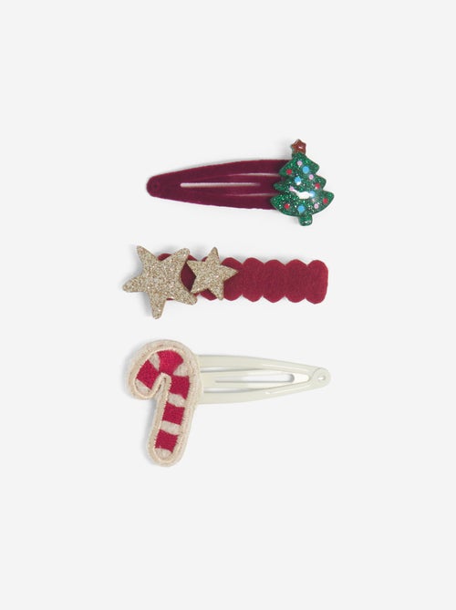 Lot de 3 pinces clic clac 'Noël' - Kiabi Lot de 3 pinces clic clac 'Noël' - Kiabi