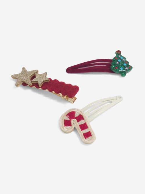 Lot de 3 pinces clic clac 'Noël' - Kiabi Lot de 3 pinces clic clac 'Noël' - Kiabi