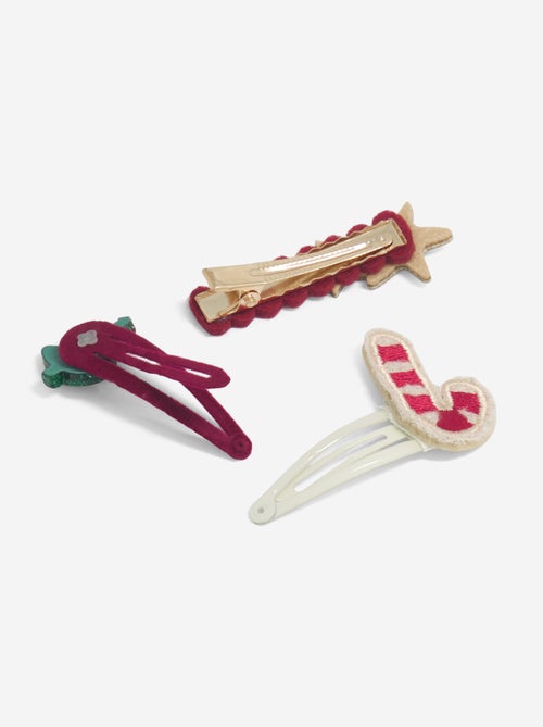 Lot de 3 pinces clic clac 'Noël' - Kiabi Lot de 3 pinces clic clac 'Noël' - Kiabi
