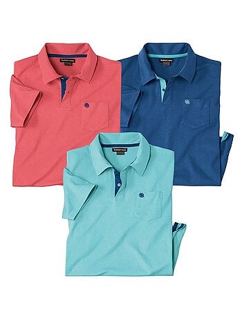 Lot de 3 Polos Casual Summer - ATLAS FOR MEN