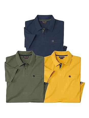 Lot de 3 Polos Coton Atlas For Men(R) - ATLAS FOR MEN