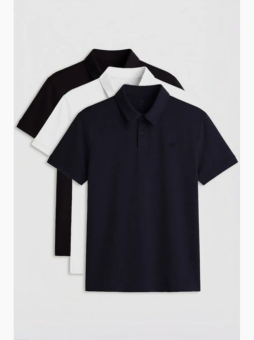 Lot de 3 polos coton mélangé tommy - Kiabi