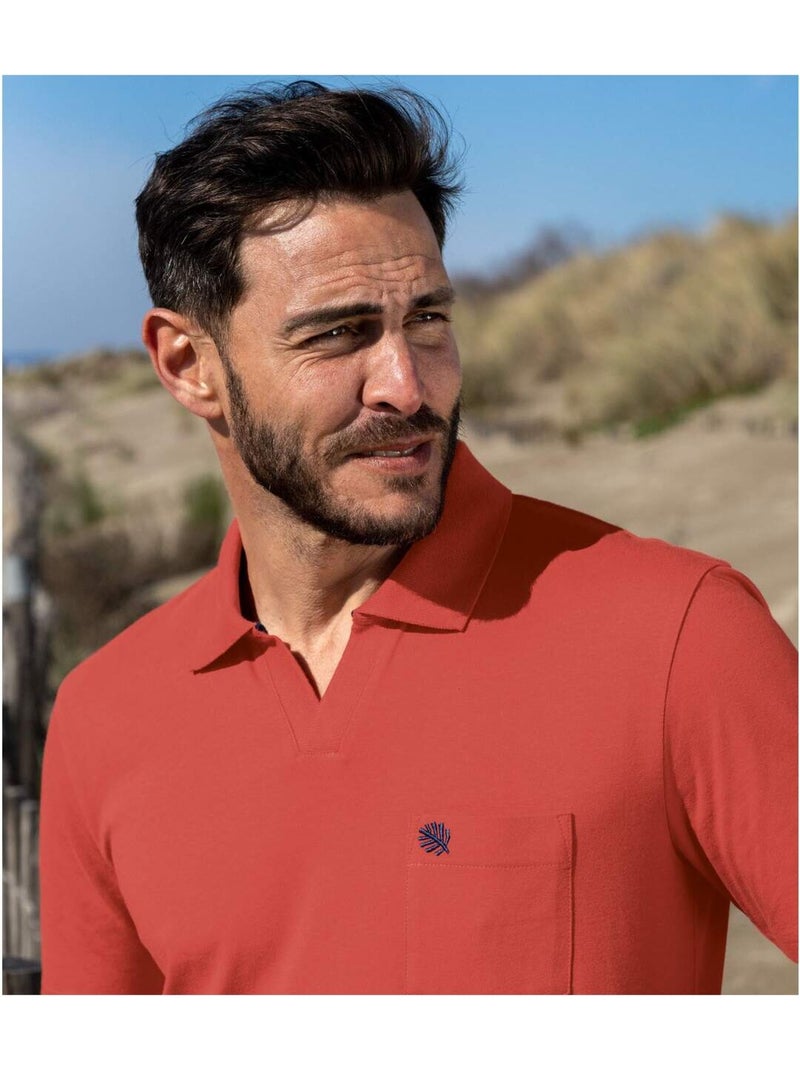 Lot de 3 polos coton sans boutons   - atlas for men Blanc Blanc Bleu - Kiabi