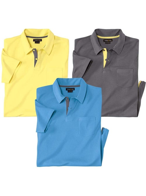 Lot de 3 polos outdoor   - atlas for men - Kiabi