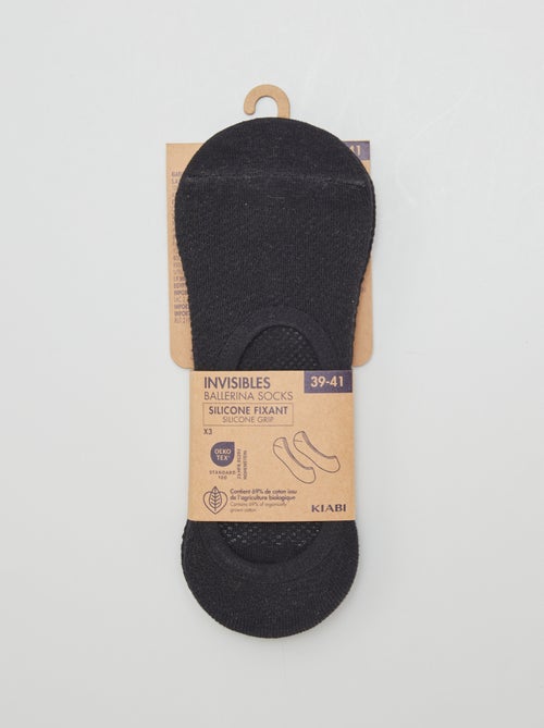 Lot de 3 protège-pieds en coton pour femme - Kiabi Lot de 3 protège-pieds en coton pour femme - Kiabi