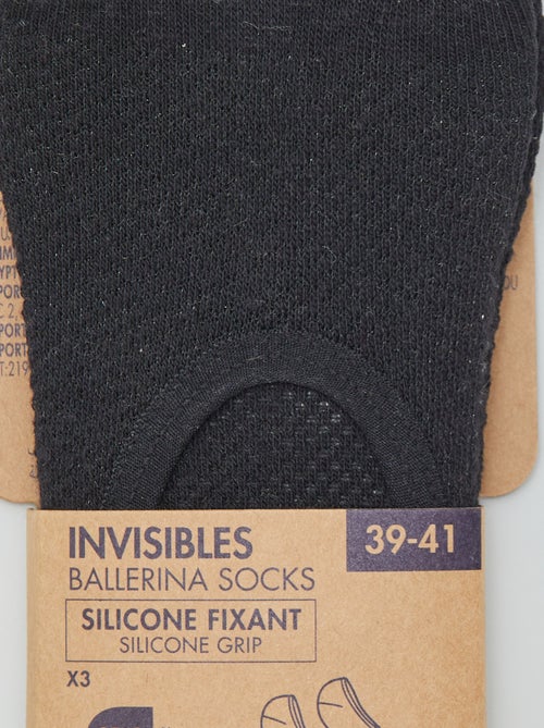 Lot de 3 protège-pieds en coton pour femme - Kiabi Lot de 3 protège-pieds en coton pour femme - Kiabi