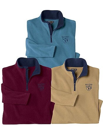 Lot de 3 Pulls Micropolaires - ATLAS FOR MEN