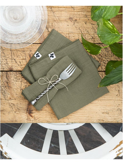 Lot de 3 serviettes – double gaze de coton - gaïa - Kiabi