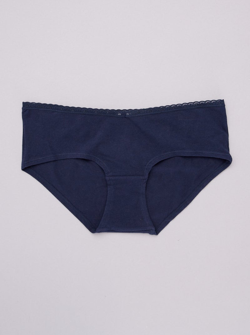 Lot de 3 shorties maternité blanc/gris/marine - Kiabi
