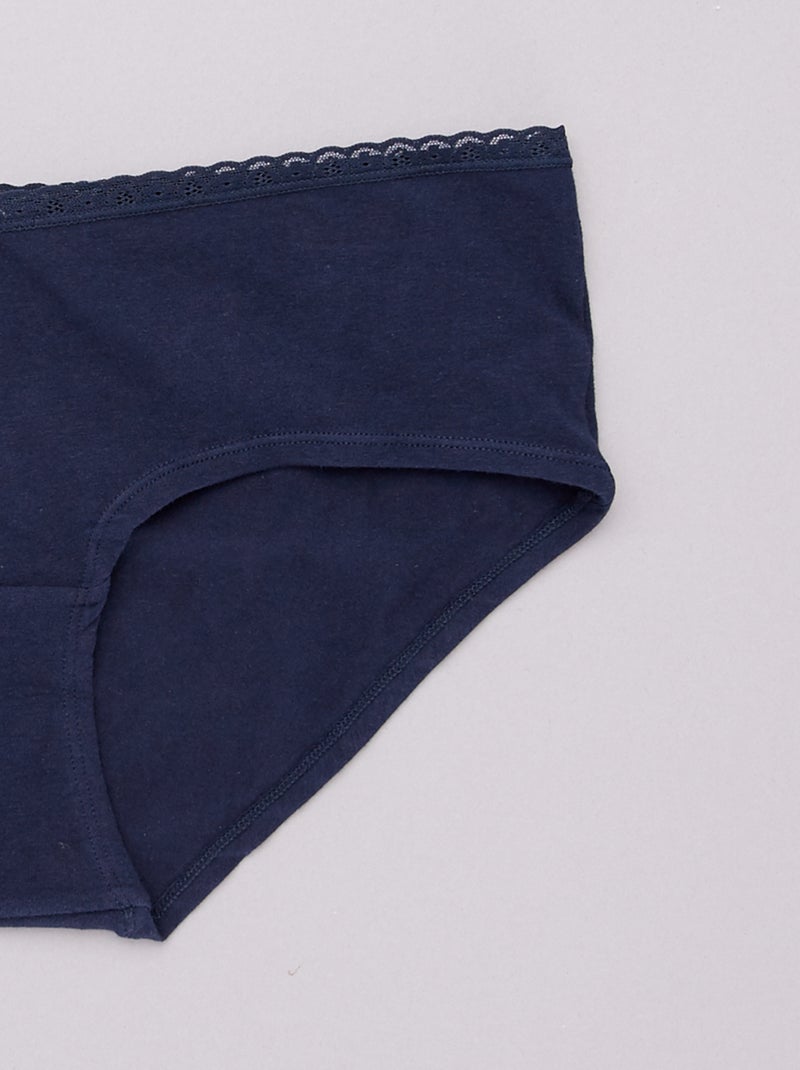 Lot de 3 shorties maternité blanc/gris/marine - Kiabi