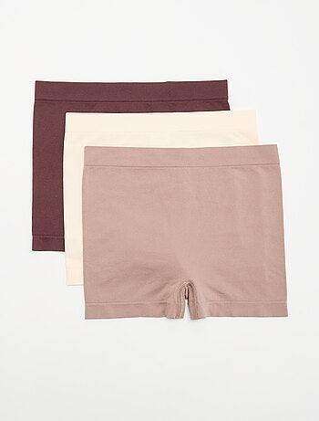 Lot de 3 shorties sans couture