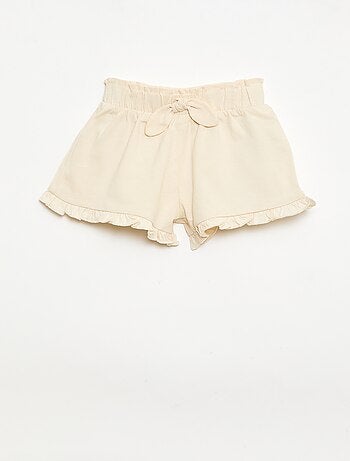 Lot de 3 shorts unis volantés