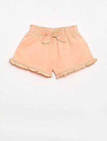 Lot de 3 shorts unis volantés