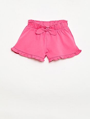 Lot de 3 shorts unis volantés