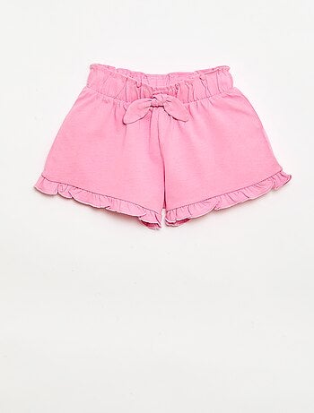 Lot de 3 shorts unis volantés
