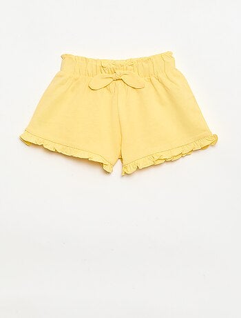 Lot de 3 shorts unis volantés