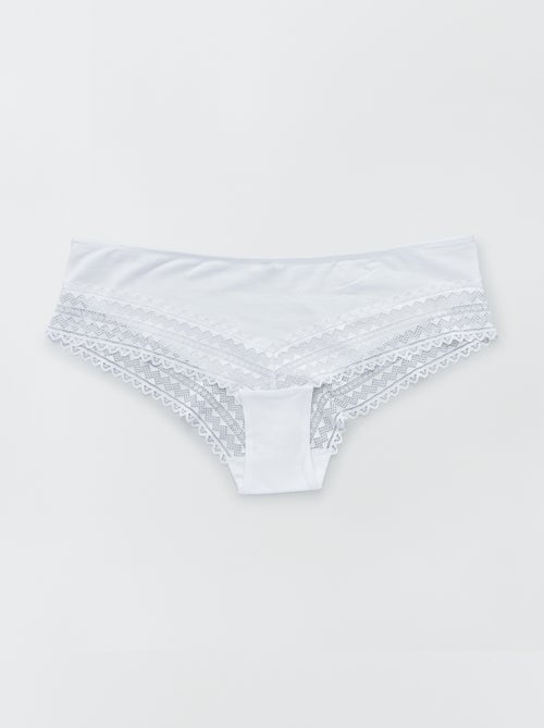Lot de 3 shorty avec dentelle - Kiabi