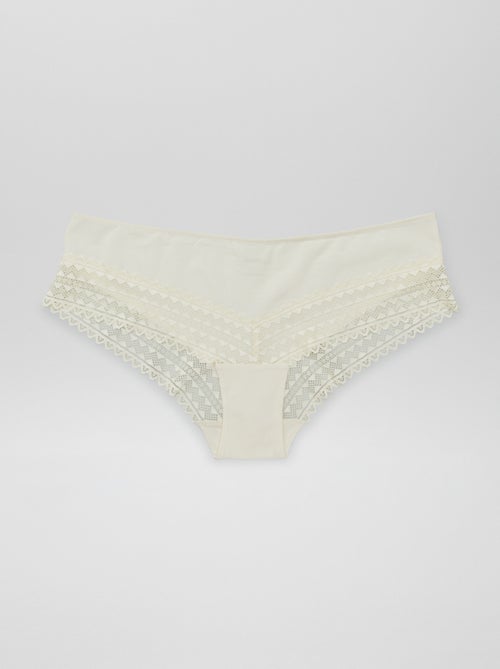 Lot de 3 shorty avec dentelle - Kiabi