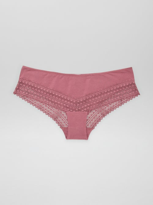Lot de 3 shorty avec dentelle - Kiabi