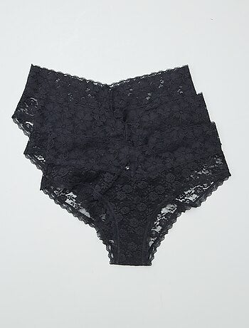 Lot de 3 shortys en dentelle