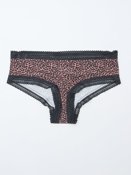 Lot de 3 shortys en microfibre imprimé - Kiabi