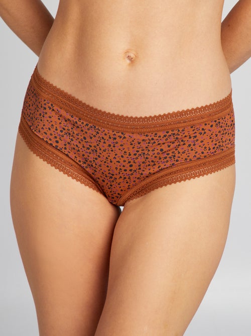 Lot de 3 shortys en microfibre imprimé - Kiabi