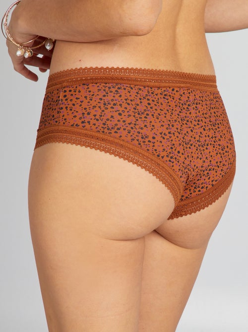 Lot de 3 shortys en microfibre imprimé - Kiabi