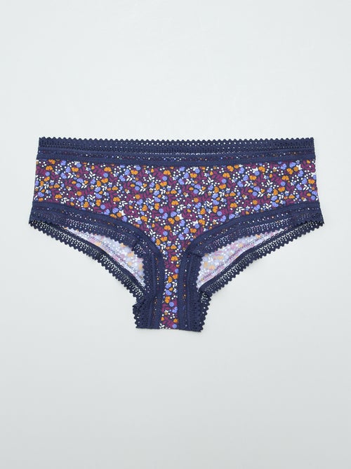 Lot de 3 shortys en microfibre imprimé - Kiabi