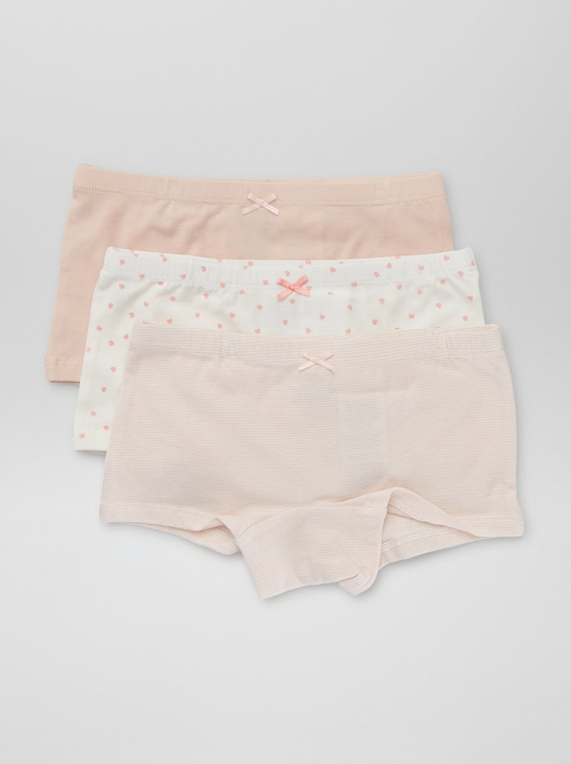 Lot de 3 shortys Rose - Kiabi