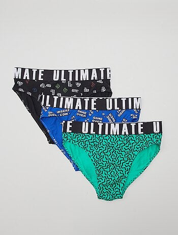 Lot de 3 slips avec imprimé