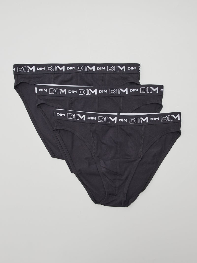 Lot de 3 slips 'Dim' Noir - Kiabi