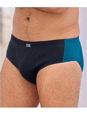 Lot de 3 Slips en Coton Bicolores - ATLAS FOR MEN