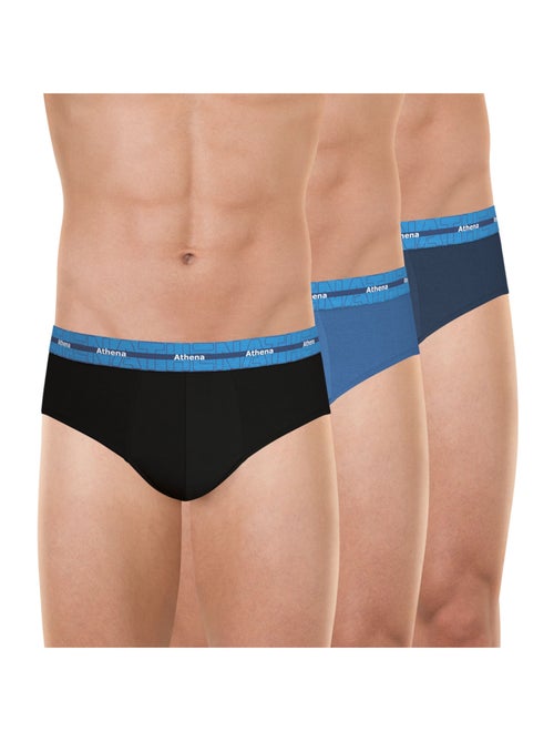 Lot de 3 slips homme 720 stretch coton athena - Kiabi