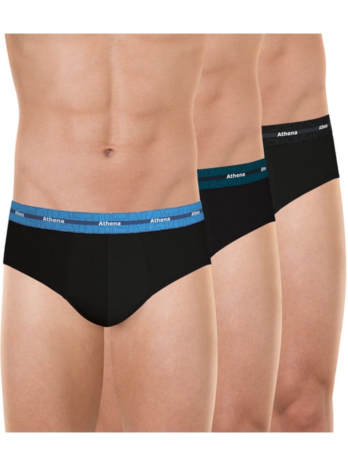 Lot de 3 slips homme 720 stretch coton athena - Kiabi