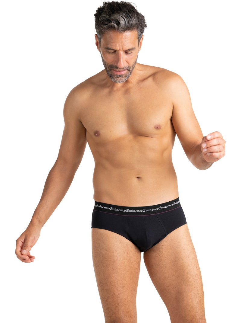 Lot de 3 slips homme business eminence Noir Violet Gris - Kiabi