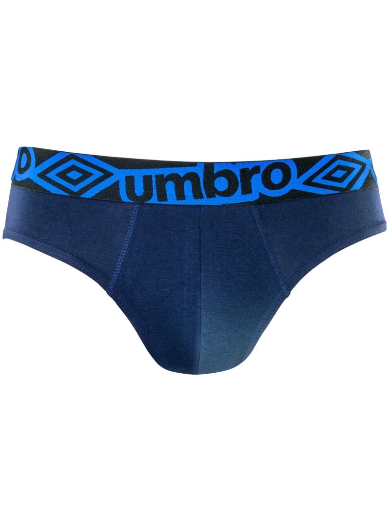 Lot de 3 slips homme en coton ceinture bleue diamon umbro Bleu - Kiabi