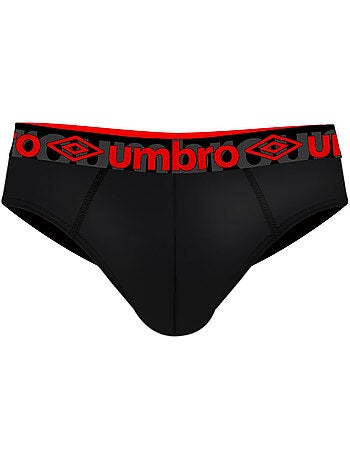 Lot de 3 slips homme en coton ceinture colorée bak umbro