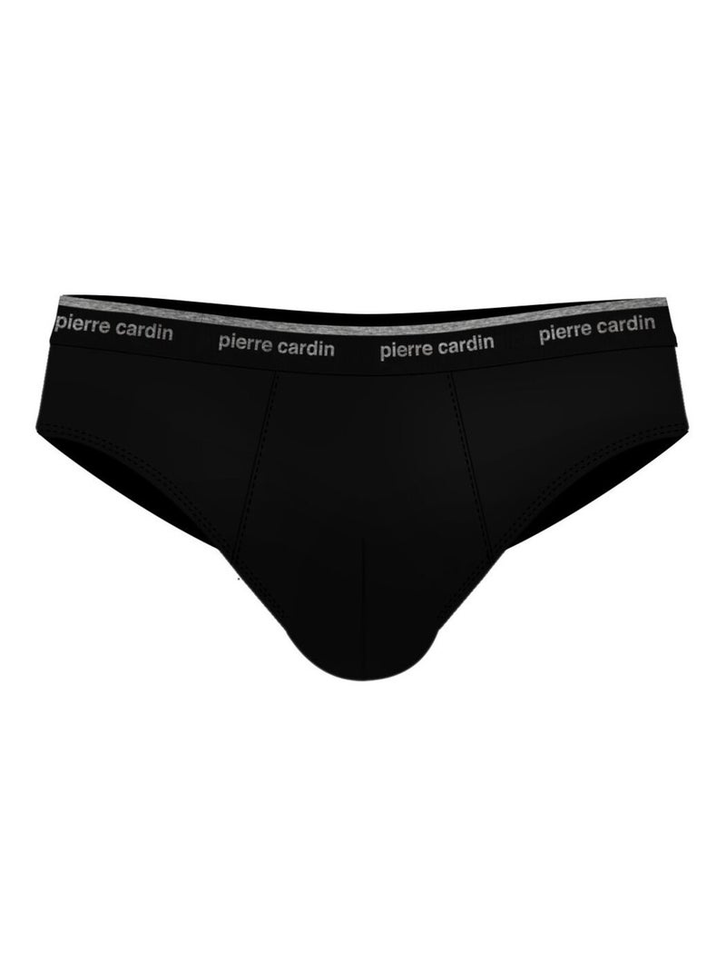 Lot de 3 slips homme en coton claudio pierre cardin Noir - Kiabi