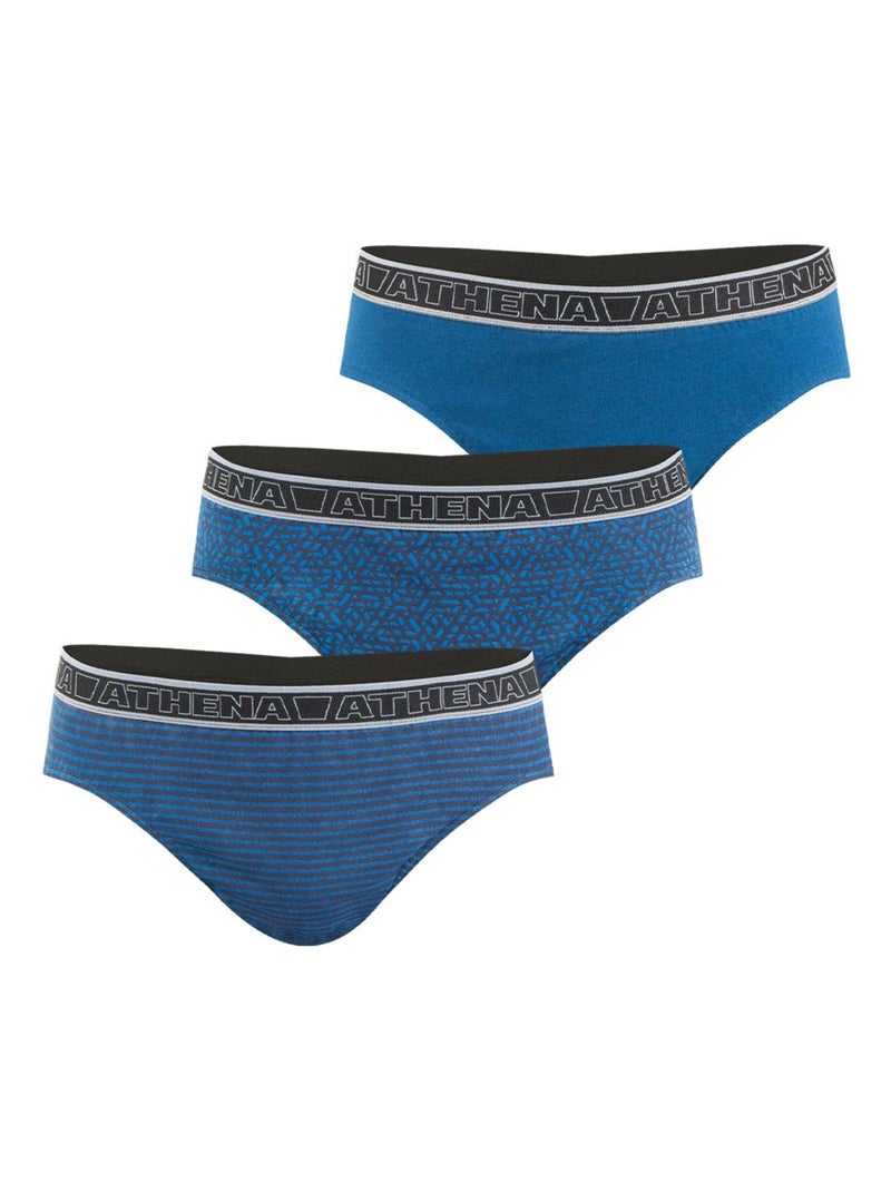 Lot de 3 slips homme tonic athena Bleu - Kiabi